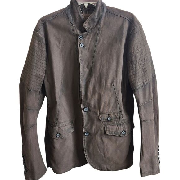 Rogue State Mens NWOT Brown Military/Utility Jacket-Cotton-Seam Details-Rugged L - Picture 15 of 15